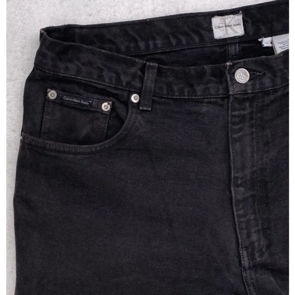 Calvin Klein Jeans Men’s 34x28 Easy Fit Black Denim Straight Leg Made in Mexico